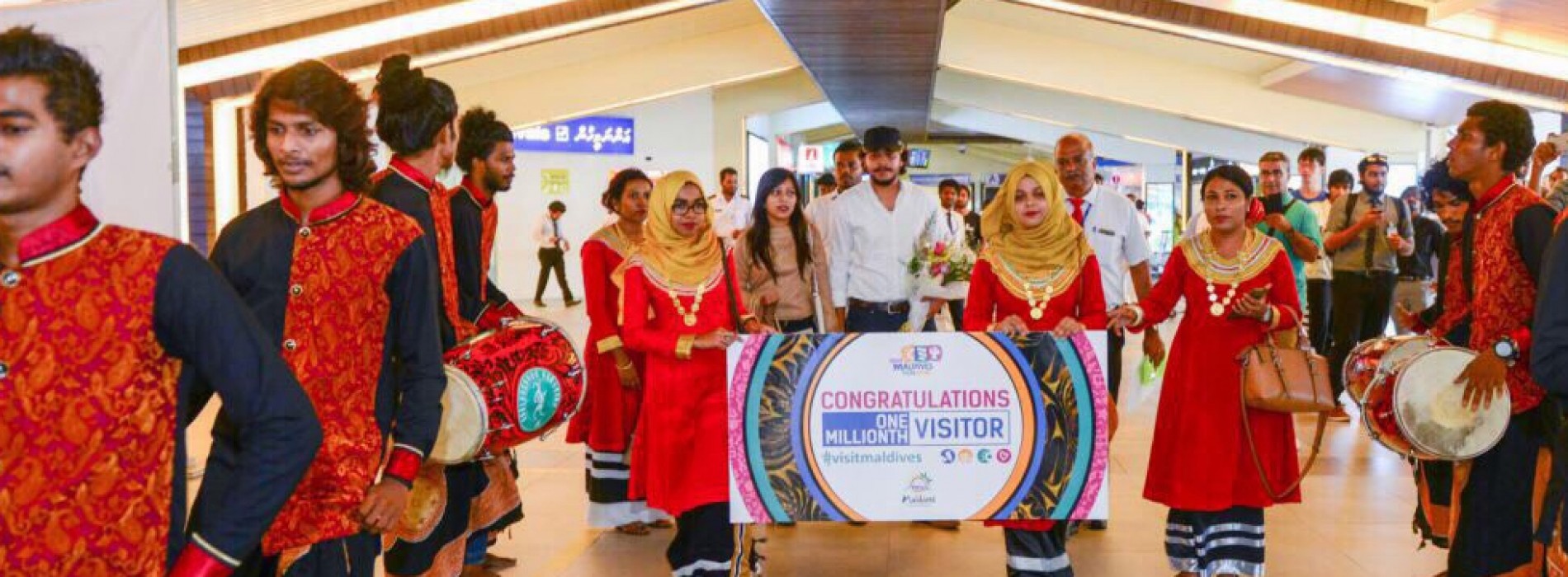 Milestone of 1,000,000th visitor of visit Maldives year 2016