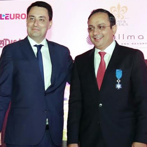 President of France François Hollande bestows the prestigious National Order of Merit on Zubin Karkaria