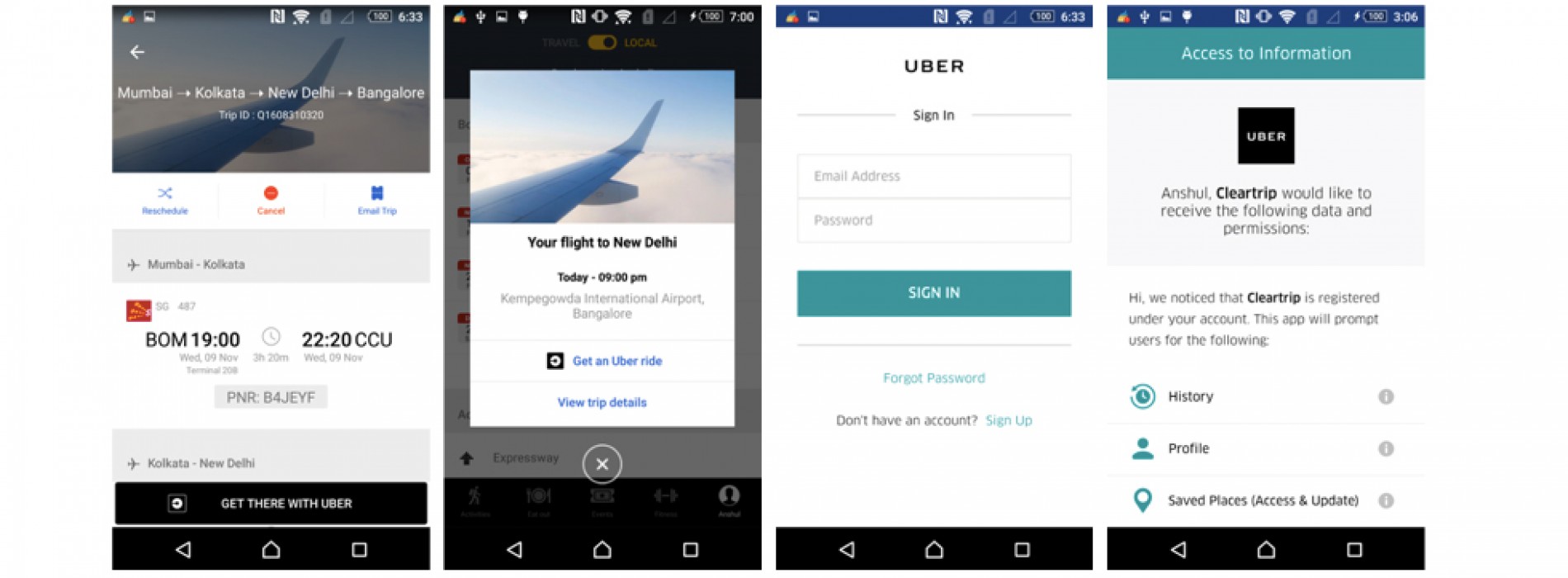 Uber partners with Cleartrip to provide a one of a kind seamless travel experience