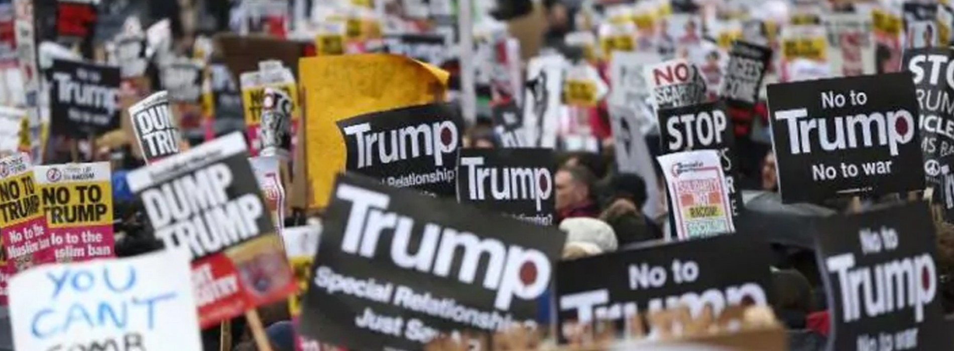 Thousands march in London against Trump travel ban