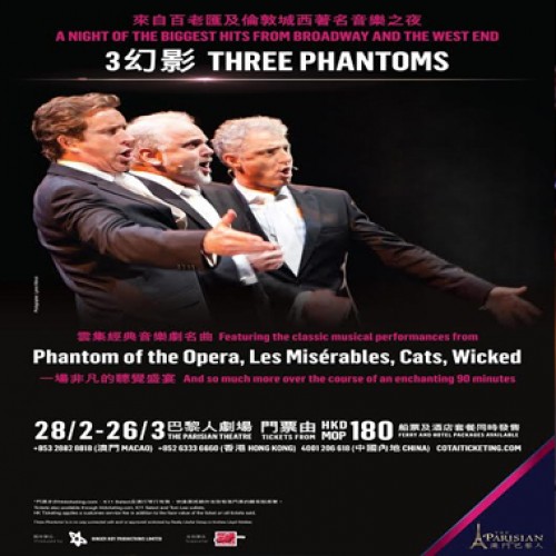 Three Phantoms to bring world-class evening of musical theatre to the Parisian Macao