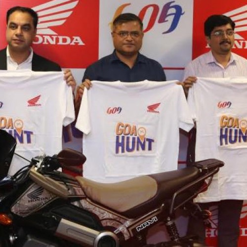 Hon’ble Minister for Tourism, Govt. of Goa, Manohar Azgaonkar flags off GTDC – Honda NAVi Goa Hunt 2017 event