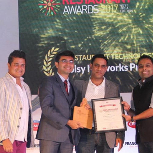 Voolsy wins the ‘Restaurant Technology Award – 2017’ by Restaurant India