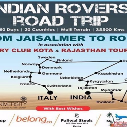 Come be a part of the multi terrain adventure with the Indian Rovers- A 33500 KM road trip of 150 days from India to Italy
