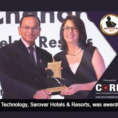 Harish Chanra, GM-IT, Sarovar Hotels named Travel & Hospitality Icon in the 3rd Edition of CIO POWER LIST