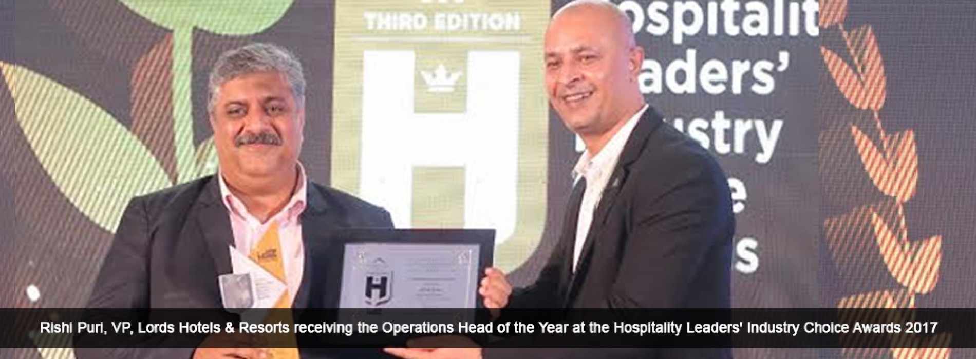 Rishi Puri, VP, Lords Hotels & Resorts awarded ‘Operations Head Of The Year’