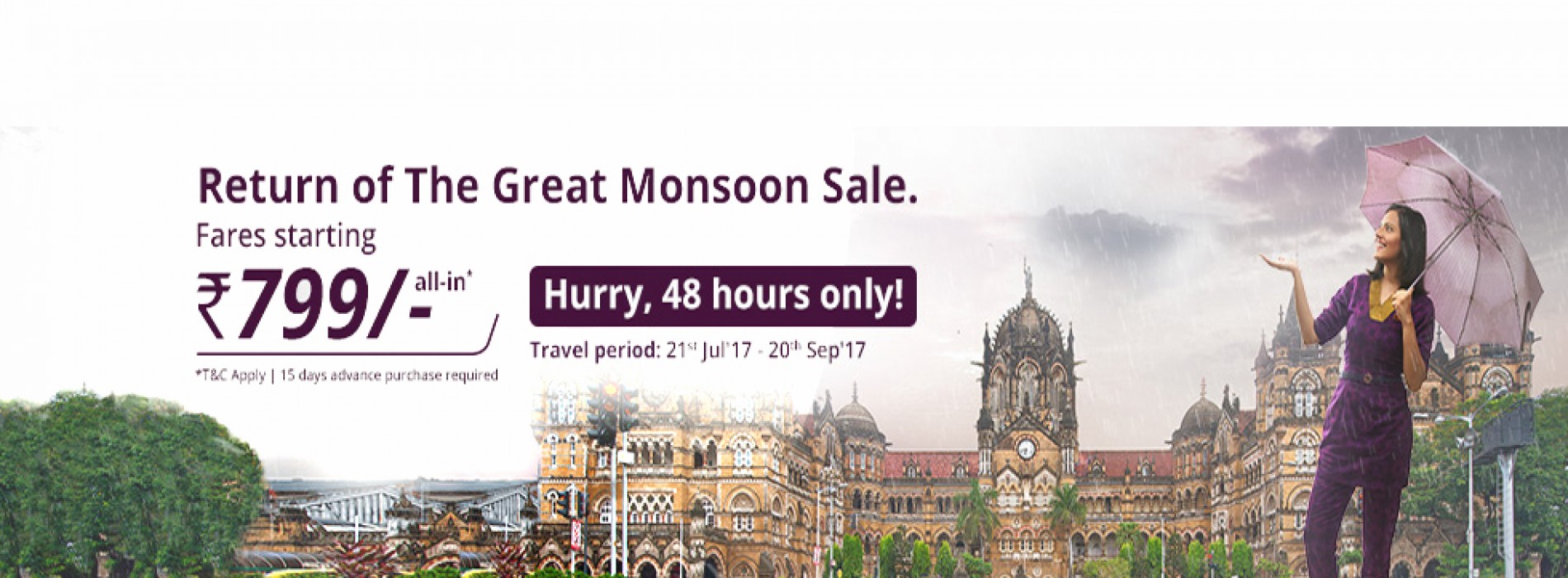 Vistara opens monsoon sale offers tickets starting Rs. 799