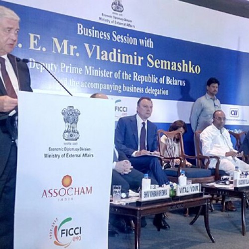 Vladimir Semashko, Deputy PM of Belarus addressed representatives of Indian industry including Tourism industry