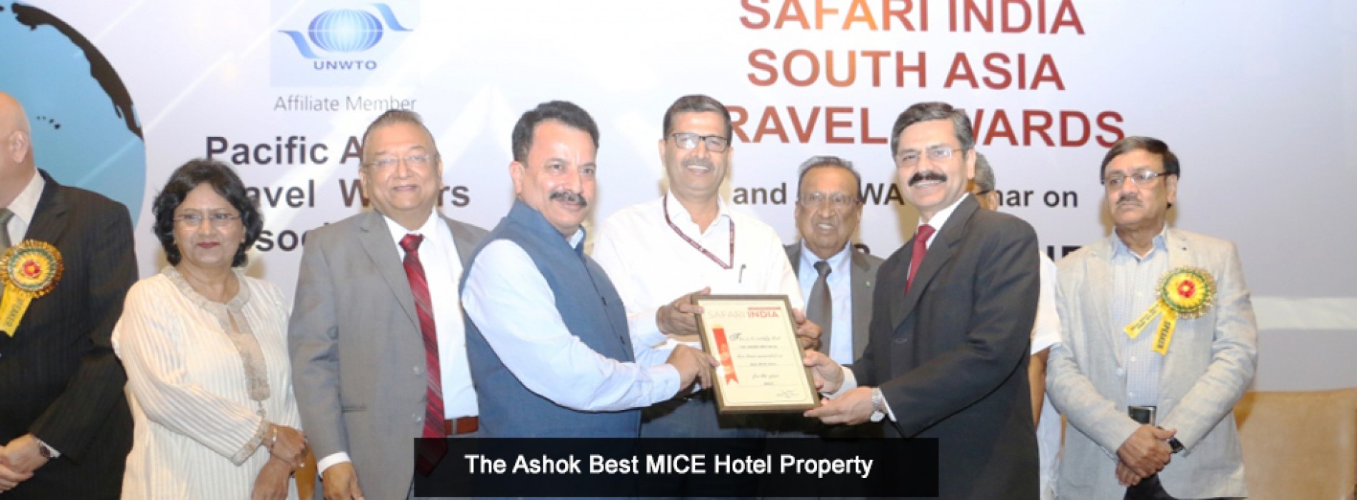 The Ashok wins best MICE hotel at Safari India South Asia Travel Awards 2017