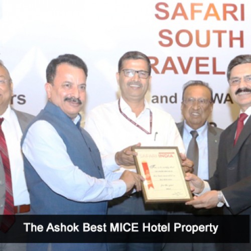 The Ashok wins best MICE hotel at Safari India South Asia Travel Awards 2017
