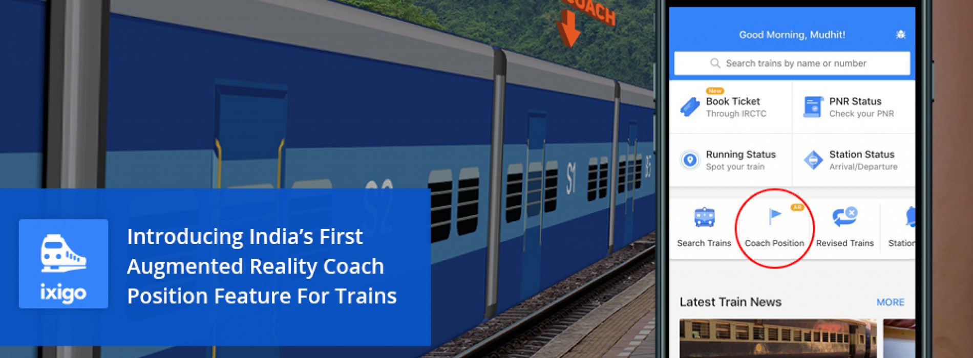 ixigo introduces India’s First Augmented Reality Feature for Train Passengers