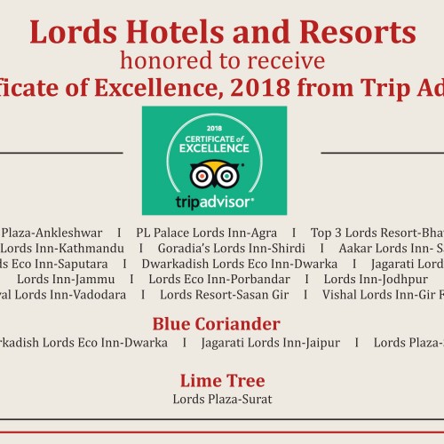 Lords Hotels & Resorts receives TripAdvisor Certificate of Excellence