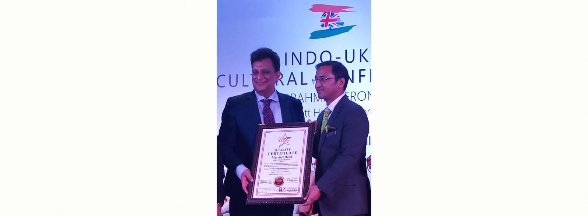 Indore Marriott hotel awarded with ‘Quality Certificate’ by World Book of Records