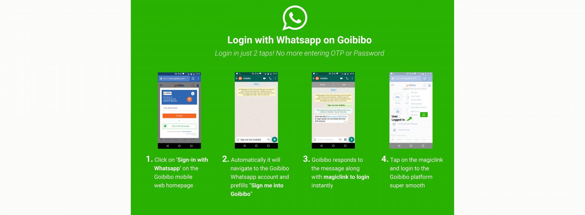 Goibibo introduces new login feature via WhatsApp