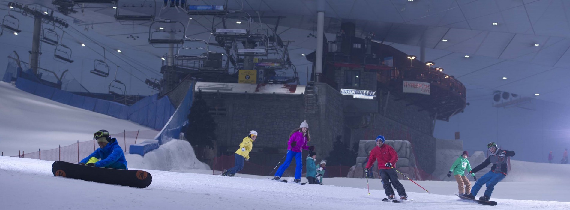 Down through the Snow at Ski Dubai