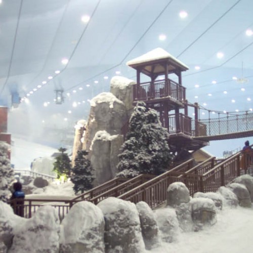 Down through the Snow at Ski Dubai