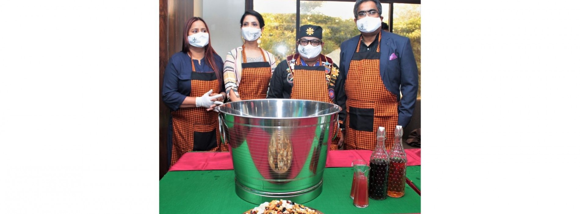 Master Chef Sylvester Rozario rings the Bell at The Aananda Imperial!