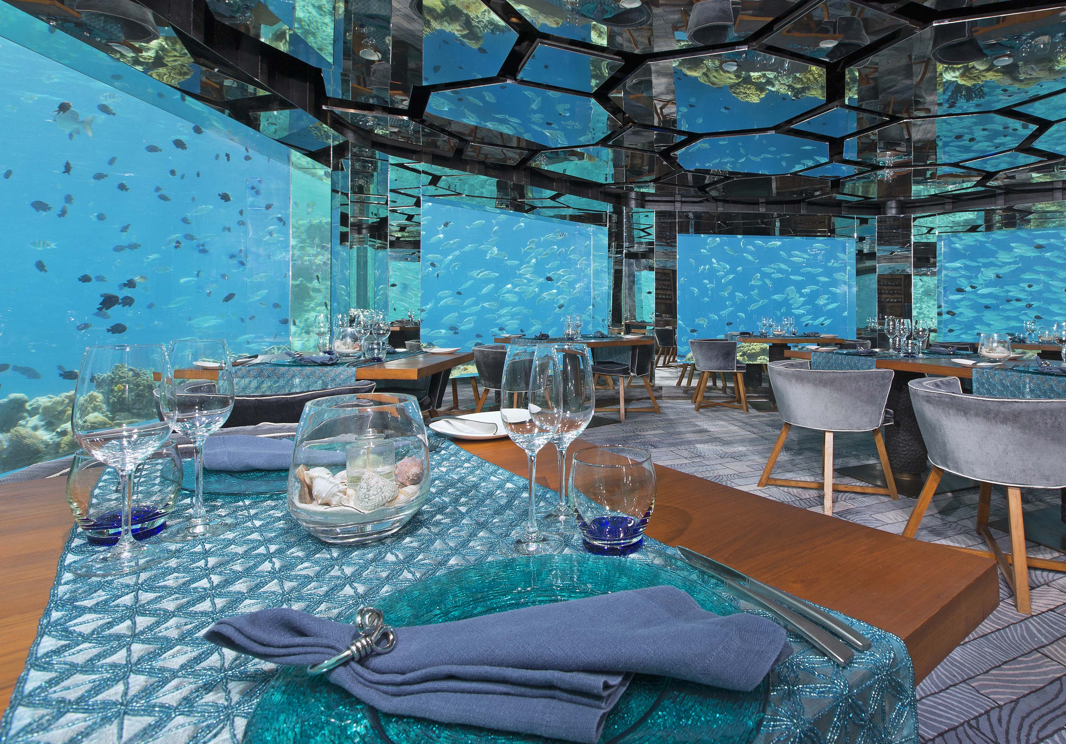 Sea underwater restaurant