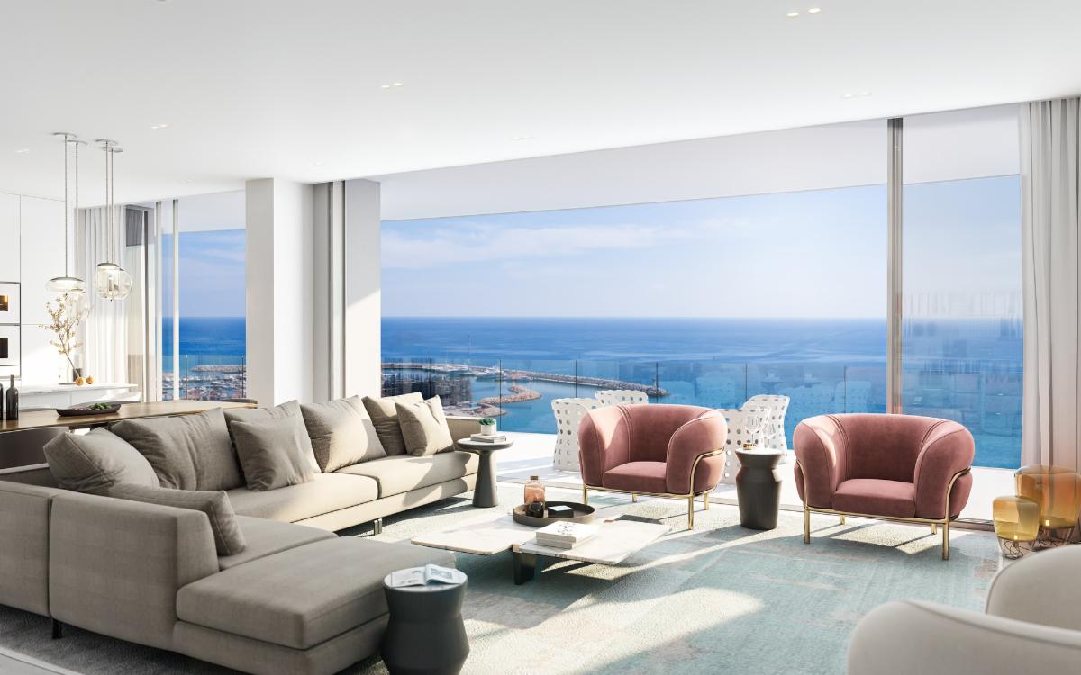 Limassol Blu Marine 3-bed Type D Living Room