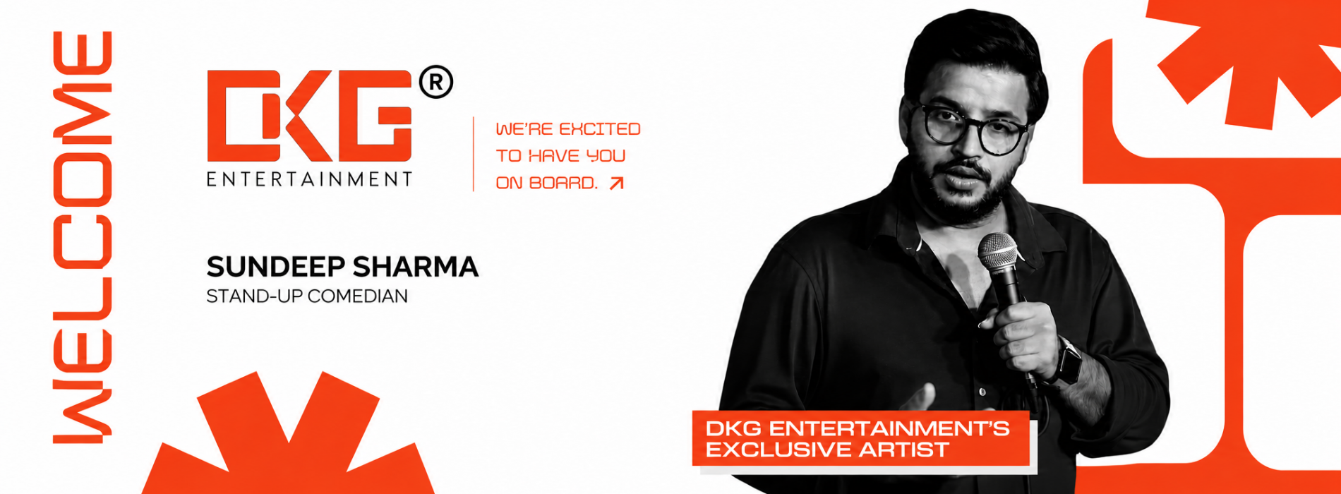 DKG Entertainment Signs Stand-Up Comedian Sundeep Sharma for Exclusive Talent Representation
